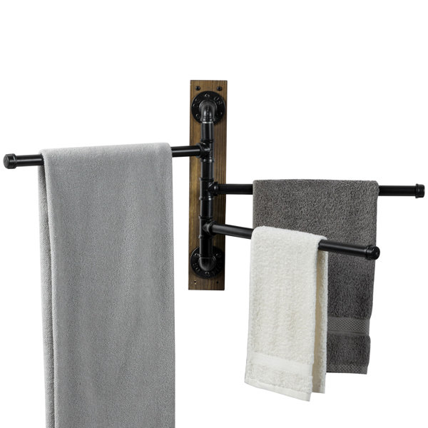 MyGift 3 - Bar Wall Mounted Bathroom Towel Rack | Wayfair